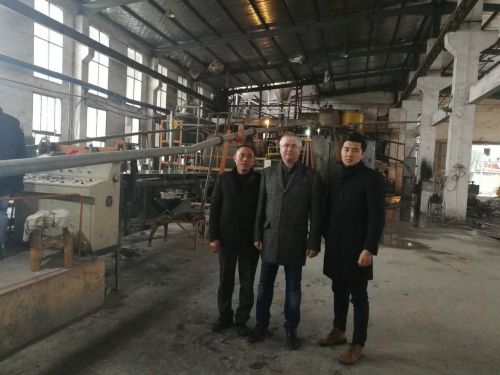 Russian customers visit the factory