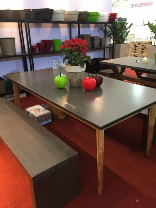 Fiber cement board as table top